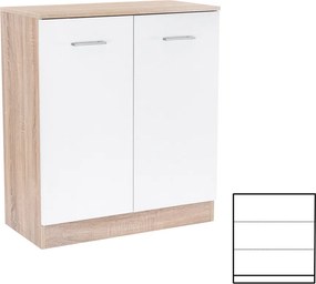 Miami komód 2 ajtós 80x92 cm fehér-sonoma tölgy