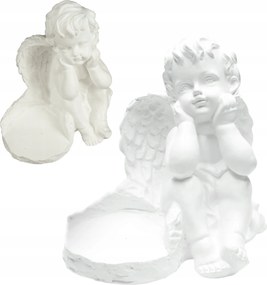 Gipsz Dekoráció Angyal Sírkő Figura