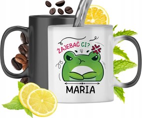 Mágikus bögre Máriának Fekete Matt Nyomtatott Képpel 330ml