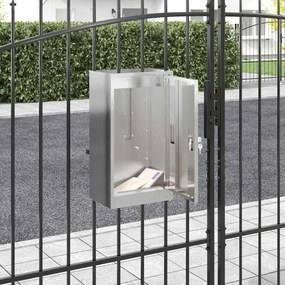 postaláda Fekete 30 x 23 x 55 cm Rozsdamentes acél