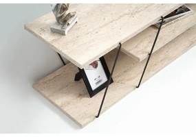 TV szekrény Canaz - Fekete, Travertine