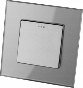 Lépcsőkapcsoló kapcsoló szimpla szürke szett Miuun kerettel