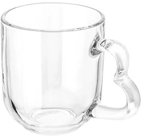 Altom Heart üveg bögre szett, 310 ml, 6 db