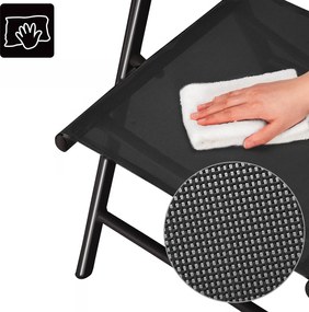 Deuba 3 darabos alumínium fotel szett - antracit