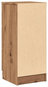 2 db kézműves tölgy színű szerelt fa tálalószekrény 30x30x70 cm