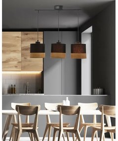 Csillár zsinóron PORTO 3xE27/60W/230V fekete/barna