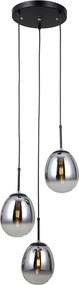 Italux modern függeszték meolo matt fekete füstös itxpnd-40825-3-bk