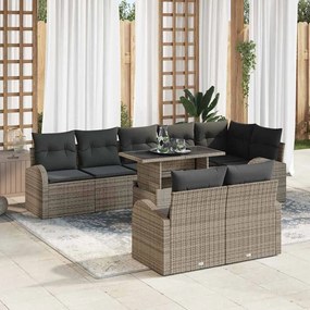 Kerti Kanapé Szett párnával 9 pcs Szürke 100 x 55 x 73 cm