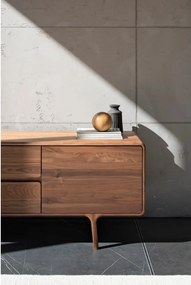 Barna diófa TV-állvány 180x65x45 cm Fawn – Gazzda