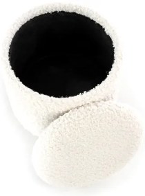 KÉSZLET 2x Taburet CANCUN átm. 31/38 cm fehér/barna