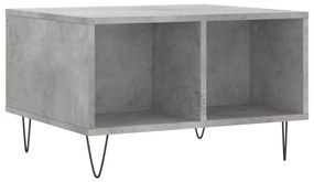 Betonszürke szerelt fa dohányzóasztal 60 x 50 x 36,5 cm