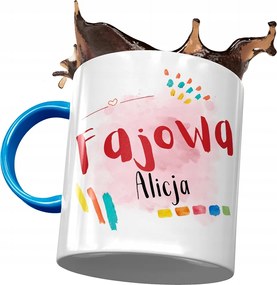 Kék Bögre Alice Barátnőjének Nyomtatott Fotóval