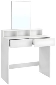 Fésülködőasztal tükörrel ANGLE 80x40cm, fehér