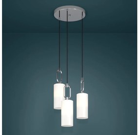 Eglo 390128 - Csillár zsinóron MAJANA 3xE27/40W/230V fényezett króm