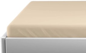 Jersey gumis lepedő gyerekágyhoz világos bézs 70 x 140 cm