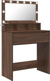 vidaXL Hálószobai Öltözködő Asztalok Barna Tölgy 80 x 39,6 x 135 cm