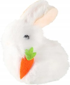 Húsvéti Dekoráció Nyuszi medál fehér, sárgarépával 7 cm