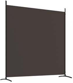 2 paneles barna szövet paraván 348x180 cm