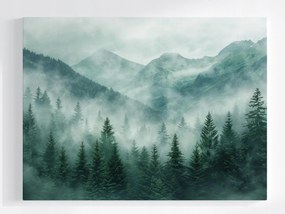 Poszter Hegyi Erdő Köd Nyugalom Rejtély Tájkép 100x75