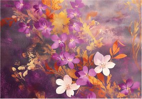 Fotótapéta levelek 3D Hatás virágok Modern elegáns nappali hálószoba Loft