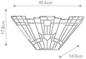 Elstead QZ-INGLENOOK-WU - Tiffany INGLENOOK fali lámpa 2xE14/60W/230V