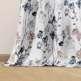 Fehér-világoskék dimout (részleges sötétítő) függöny 135x250 cm Solkone – Restilo