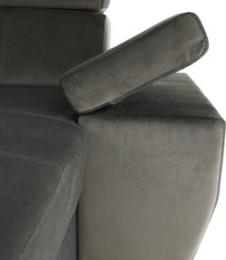 Ülőgarnitúra, szürkésbarna taupe, jobbos, LAMORA U