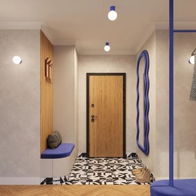 Kék mennyezeti lámpa üveg búrával ø 12 cm Orbital – Sollux