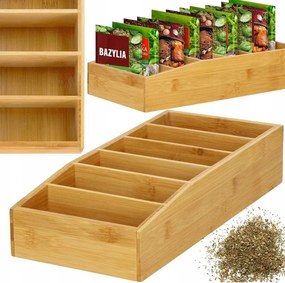 Fűszertartó fűszernövények Konyhai tároló bambusz fűszertartó