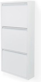 Fehér fém billenő ajtós cipőtartó 50x103x15 cm Billy – Spinder Design