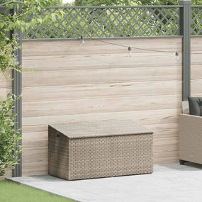 világosszürke polyrattan kerti tárolóláda 110x50x58 cm