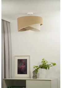 Duolla - Felületre szerelhető csillár YUTE CELLO 1xE27/15W/230V átm. 45 cm barna/szürke