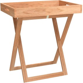 vidaXL tömör diófa összecsukható tálcás asztal 52 x 36 x 56,5 cm