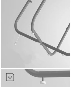 NOIRA oldalsó asztal, szürke/fehér