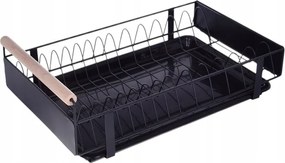 Kihúzható fiókos szekrény tányérszárító csepegtető rendszerező fekete