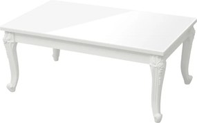 vidaXL magasfényű fehér szerelt fa dohányzóasztal 100 x 50 x 42 cm