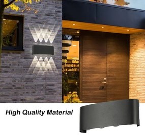 Brilagi - LED kültéri fali lámpatest FLAREBOX LED/8W/230V fekete IP65