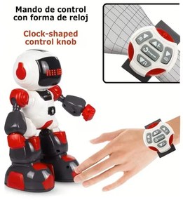 Új Fajta Buddy Táncos Robot Óra Távirányítóval Gesztus Vezérléssel fehér/piros, 27 cm
