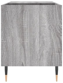 szürke sonoma színű szerelt fa hanglemezszekrény 85x38x48 cm