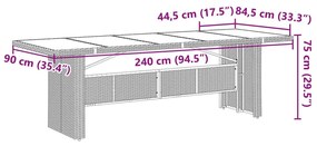 11 részes szürke polyrattan kerti bisztrógarnitúra párnákkal