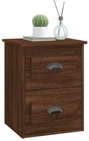 2db barna tölgyszínű falra szerelhető éjjeliszekrény 41,5x36x53