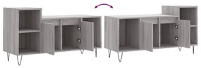 szürke sonoma színű szerelt fa TV-szekrény 100x35x55 cm