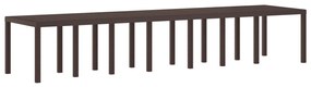 Kerti Asztal Barna 400x100x73 cm Poli Rattan, Kerti Asztal Barna 250x100x73 cm Poli Rattan, Kerti Asztal Barna 150x100x73 cm Poli Rattan