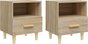vidaXL 2 db sonoma tölgy színű éjjeliszekrény 40 x 35 x 47 cm