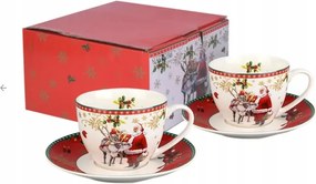 Kpl Csészék 2x Karácsonyi 250 ml Csésze Ajándék Szett