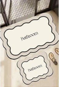 Krémszínű fürdőszobai kilépő szett 2 db-os 60x100 cm Bounde – Foutastic