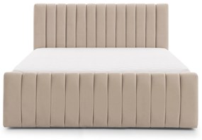 Nicole franciaágy 160x200 tárolóval - bézs Velluto 2 bársony