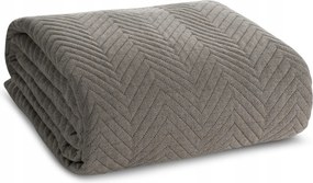 Dekoratív ágytakaró Len 170x210 hamvas steppelt lenvászon szerkezettel