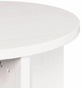 Dohányzóasztal 2 pcs Fehér 41.5 x 41.5 x 44 cm Tömör fenyőfa
