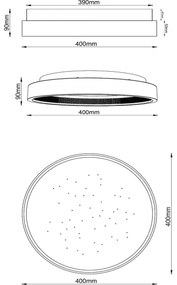 Lucide 71102/40/30 - LED Dimmelhető mennyezeti lámpa ESTREJA LED/40W/230V 2500-3000K